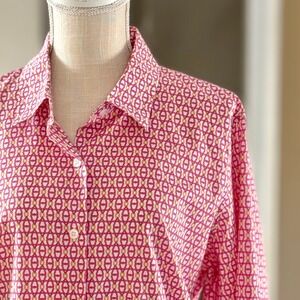 Talbots‎ Women's Plus Button Down Shirt Wrinkle Resistant Stretch Size 18